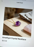 Amethyst Crystal Necklace